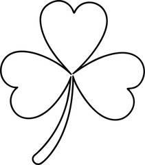 Shamrock Line Art Vector
