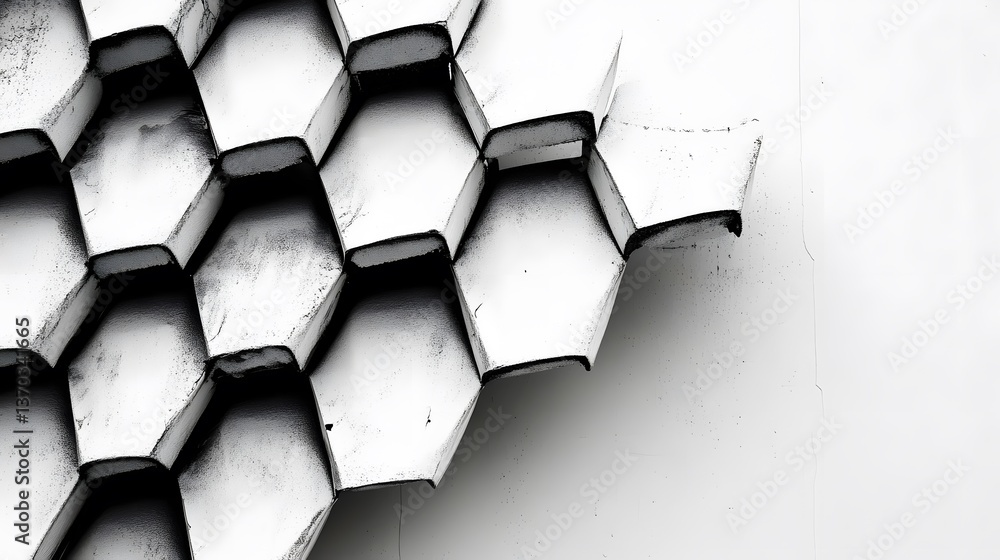Aufkleber abstract hexagon pattern wall texture background