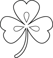 Shamrock Line Art Vector