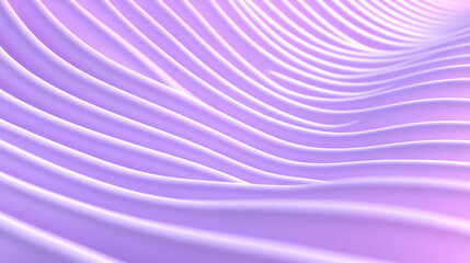 Fototapeta premium A soothing abstract design featuring rounded horizontal waves in pastel lavender and white gradients