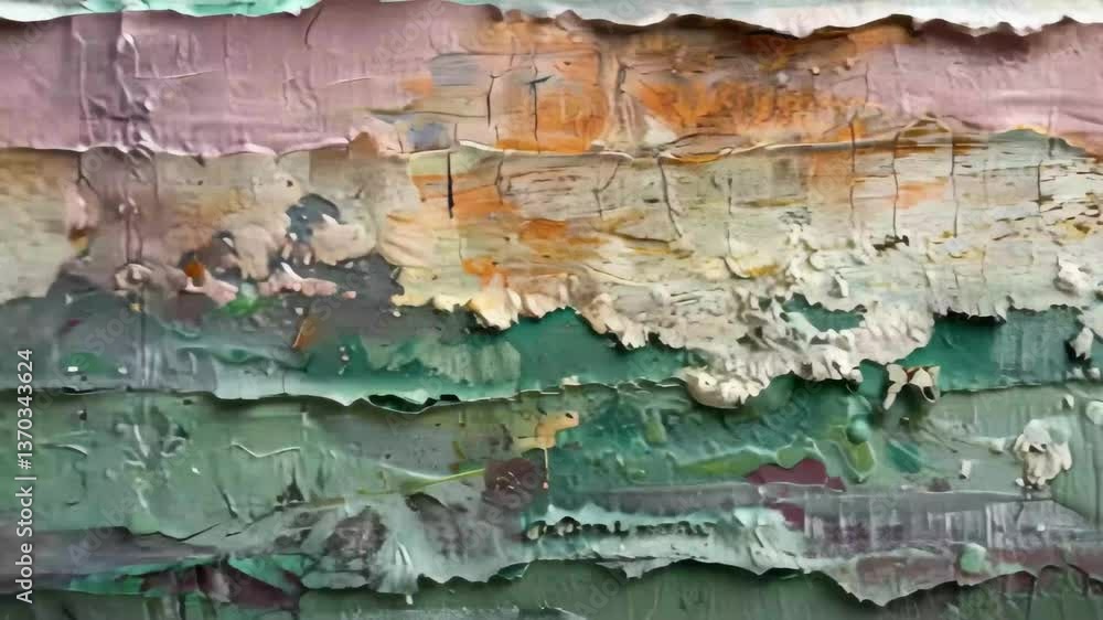 Poster a vibrant abstract wall displays layers of paint in soft pastel tones, creating a textured surface t