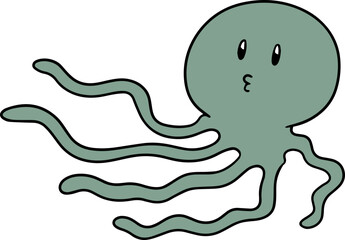 Illustration of squid
