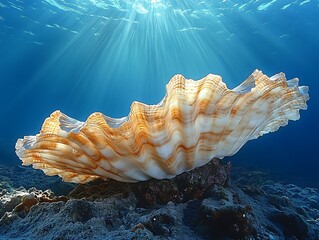 Giant Clam Underwater Sunlight