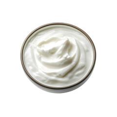 White Yoghurt Bowl on transparent background