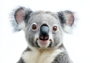 Fototapeta premium A close-up portrait of a koala exuding an adorable charm and inviting curiosity in wildlife lovers.