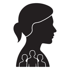 User icon vector set. Profile and people Silhouette Vector Black collection. with white background