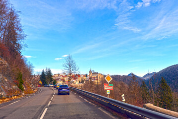 Die Route nationale 57 (N 57) bei Jougne im Département Doubs (Region Bourgogne-Franche-Comté) © Ilhan Balta