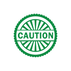 green caution rubber stamp, flat education label minimalist design for digital and print projects
 Graphic Design Icons Making a Huge Impact on Visual Aesthetics