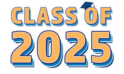graduate themed colorful class of 2025 graduation celebration	
