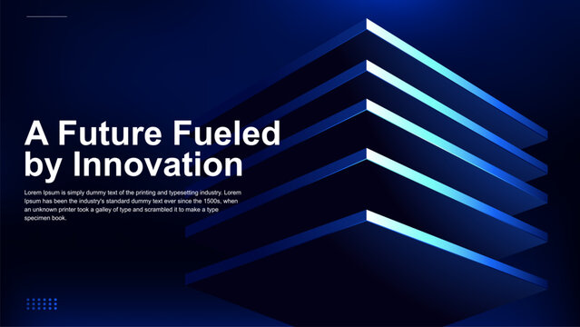 Futuristic Innovation Layers &ndash; Abstract 3D Technology Background for Digital Transformation