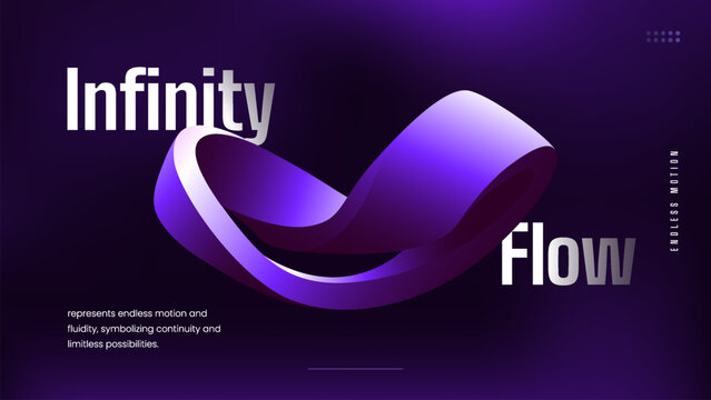 Infinity Flow&ndash;Futuristic 3D Abstract Loop Design Representing Motion, Fluidity, and Endless Possibilities