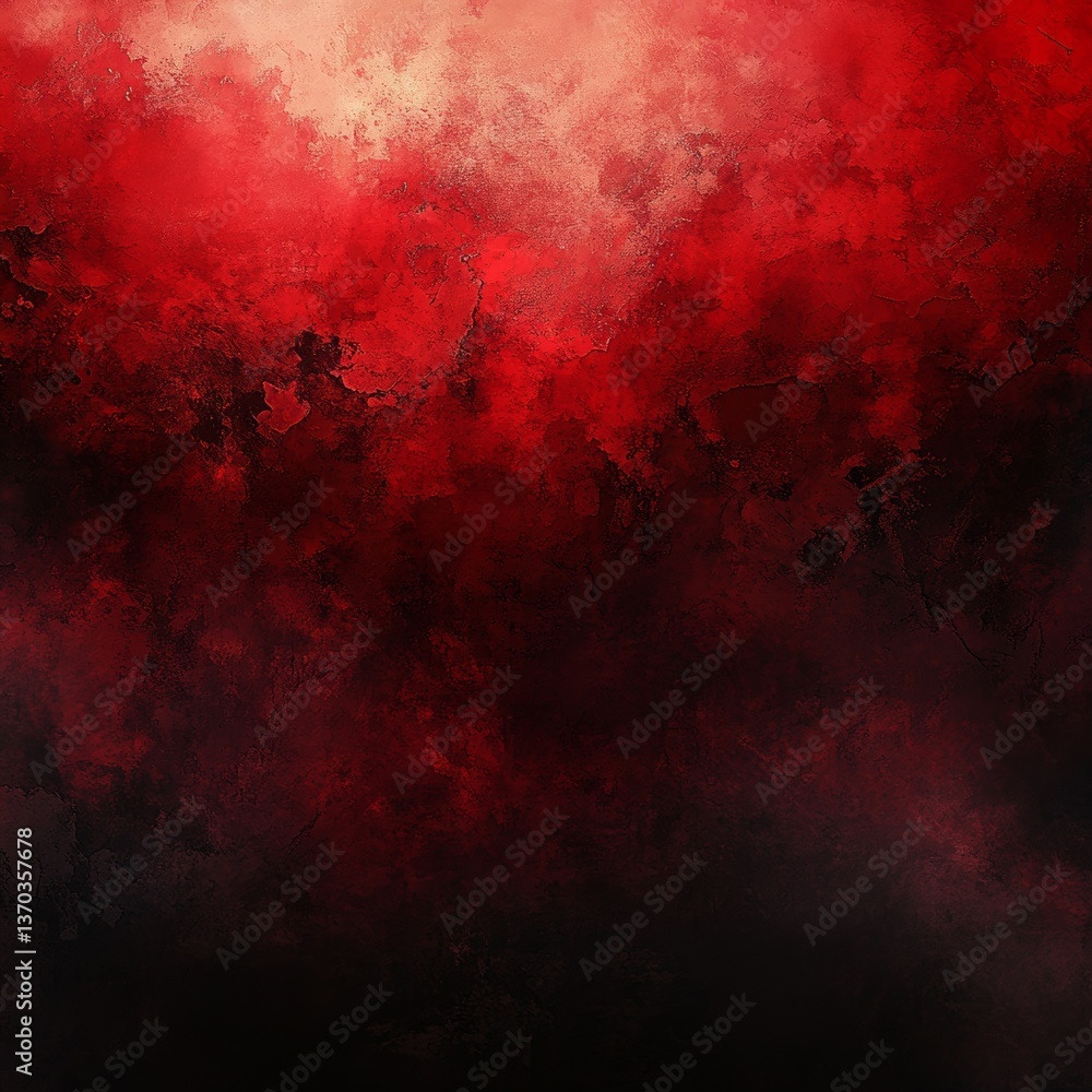 Fototapete abstract red gradient texture background with grunge effect, dark and moody design perfect for digit