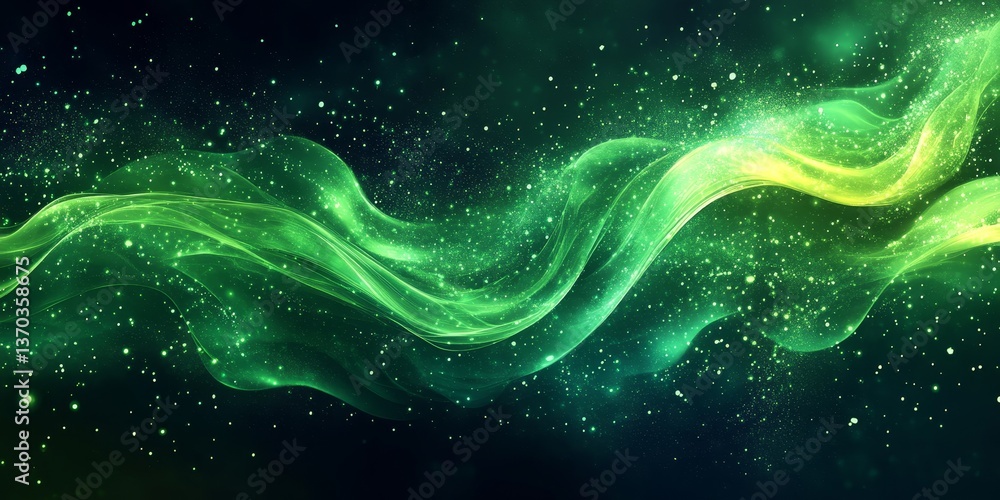 Wall mural an abstract digital art piece that looks like a celestial stream. the colors blend smoothly, it's a 