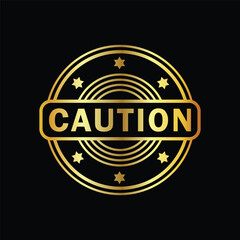 gold color caution rubber stamp, flat education label minimalist design for digital and print projects
 Graphic Design Icons Making a Huge Impact on Visual Aesthetics