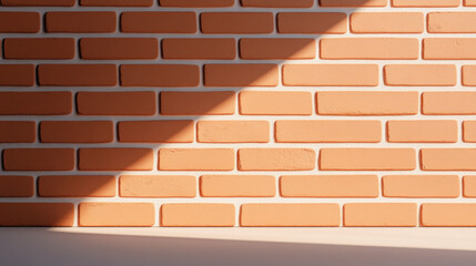 Obraz premium Brick wall Background, Textured brick wall with shadow and light contrast.