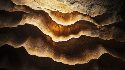 Close-up of textured brown stone surface with subtle highlights, conveying depth and natural elegance