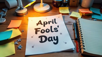 Creative april fools day prank ideas home office setting fun lifestyle content bright environment playful viewpoint