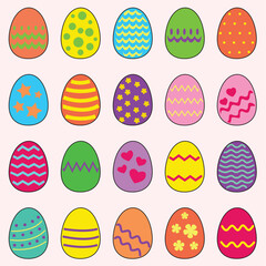 colorful easter eggs