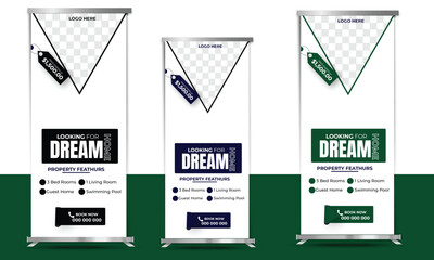 Rollup banners stand. Blank template mockups. Exhibition stand roll-up banners, Banner template, presentation, PNG