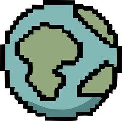 Obraz premium planet universe pixel icon svg