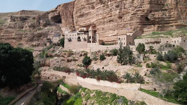 Ancient St. George Monastery Nestled in the Judean Desert 