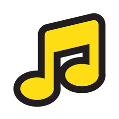 Black line icon set cute Event item Music