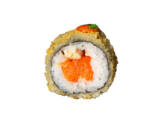 sushi on a white background