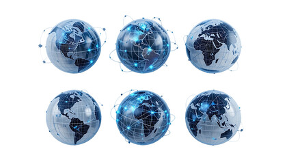 Digital globe network representations global connectivity and technology (3)