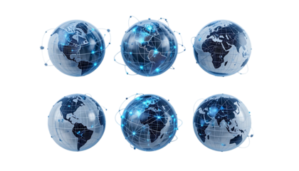 Digital globe network representations global connectivity and technology (3)