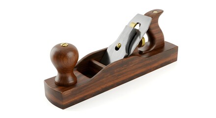 Wooden Hand Plane Tool Close-up for Woodworking or Carpentry Projects