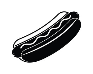 Hotdog vector illustration, Hotdog icon