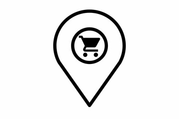 Icon of market location, icon of market location map, map icon of market, icon of market, map pointer icon, icon of super market location, icon of shop location, 