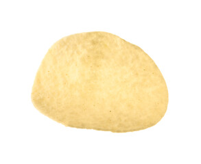 One tasty potato chip isolated on white