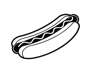 Hotdog vector illustration, Hotdog icon
