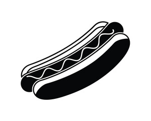 Hotdog vector illustration, Hotdog icon