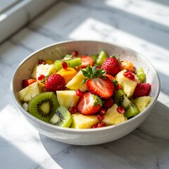 fruit salad with strawberries