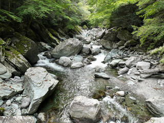 愛媛県西条市　三碧峡の風景