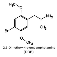 Chemical structure of DOB