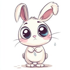 Obraz premium Charming Bunny with Big Eyes