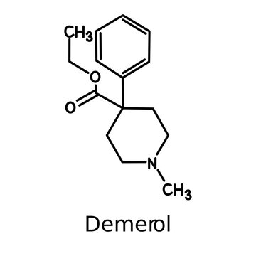 Chemical structure of demerol