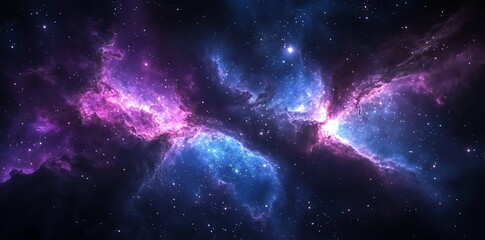 Exploring cosmic nebula with vibrant colors and stunning celestial stars