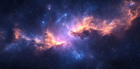Fototapeta premium Dramatic Nebula and Stars in Deep Space Creating a Cosmic Scenery