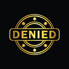  gold color  denied rubber stamp, flat education label minimalist design for digital and print projects
 Graphic Design Icons Making a Huge Impact on Visual Aesthetics