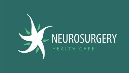 Logo for neurosurgery. Vector illustration