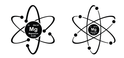 Atomic number 12, Mg Magnesium 24.305 Periodic table elements magnesium. Science symbol, element of atoms. Electronic configuration diagram.
Magnifying glass or microscope. Atomic mass and weight.