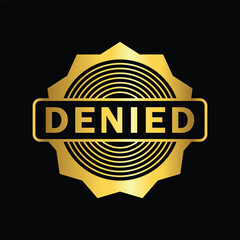  gold color  denied rubber stamp, flat education label minimalist design for digital and print projects
 Graphic Design Icons Making a Huge Impact on Visual Aesthetics