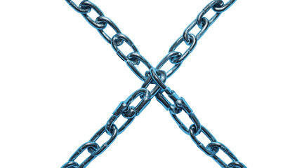 Chains Crossed: Two strong chains cross each other, forming an "X", a potent symbol of interconnectedness. The metallic links create an intriguing play of light and shadow.