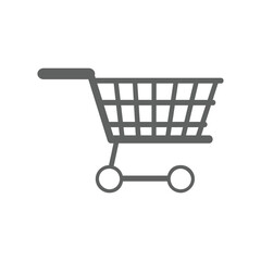 shopping cart isolated on white background vector illustration