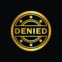  gold color  denied rubber stamp, flat education label minimalist design for digital and print projects
 Graphic Design Icons Making a Huge Impact on Visual Aesthetics