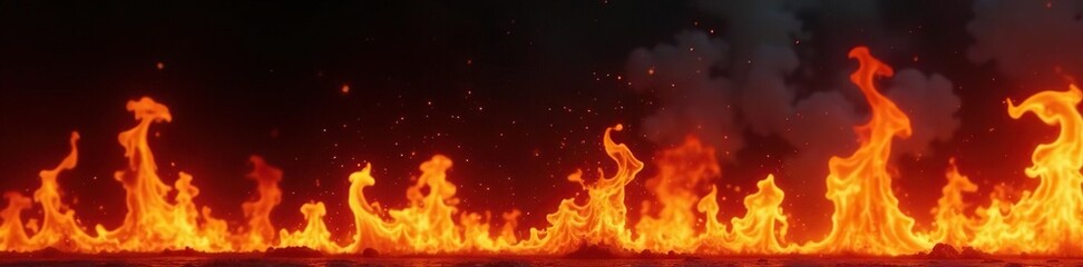 A fire boarder with flames that seem to be moving on their own, heat, warmth